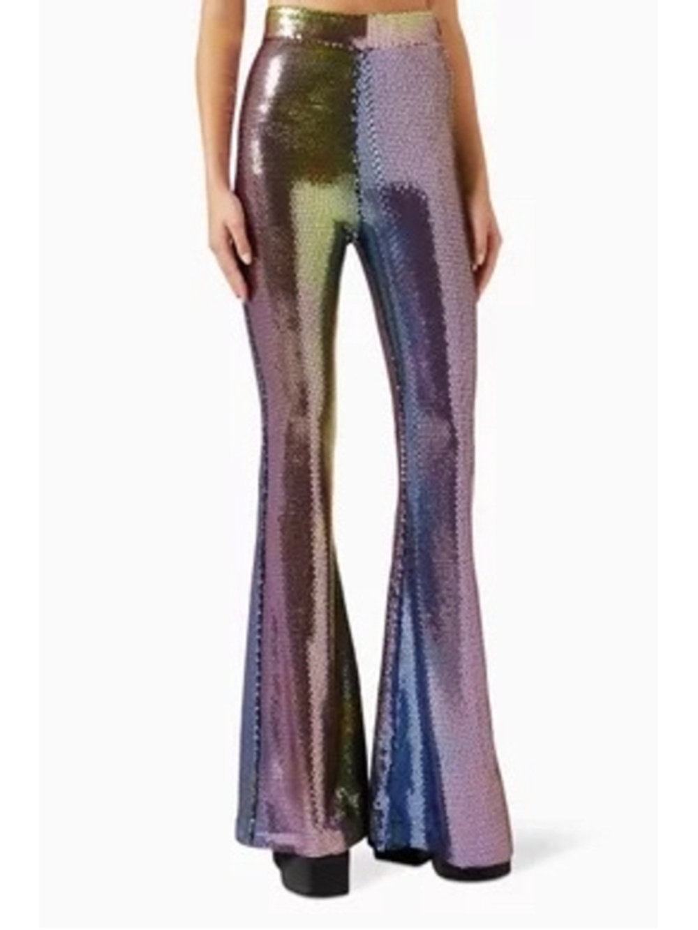 Women's New Arrivals Sequin Flare Pants, Multi-color
